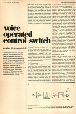 voice operated control switch - zenden bij de eerste kik