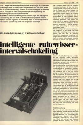 intelligente ruitewisse-intervalschakeling - één-knopsbediening en traploos instelbaar