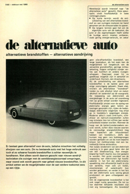 de alternatieve auto - alternatieve brandstoffen - alternatieve aandrijving