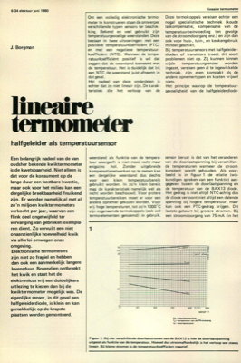 lineaire termometer - halfgeleider als temperatuursensor