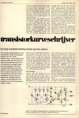 transistorkurveschrijver - IC/UCE-karakteristieken direkt op het scherm