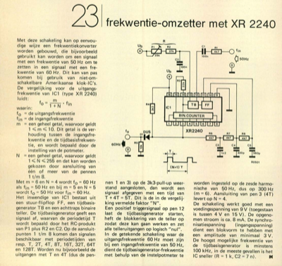 frekwentie-omzetter met XR 2240