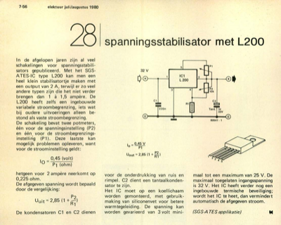 spanningsstabilisator met L200