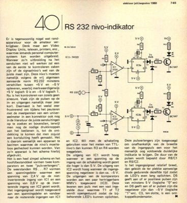 RS 232 nivo-indikator