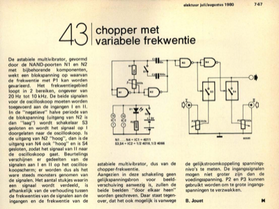 chopper met variabele frekwentie