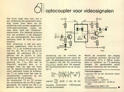 optocoupler voor videosignalen