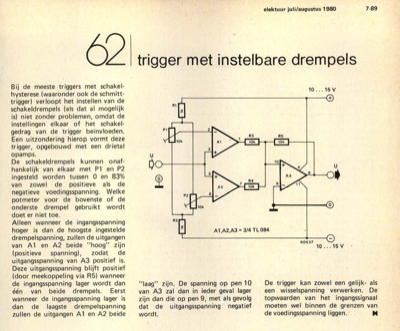 trigger met instelbare drempels