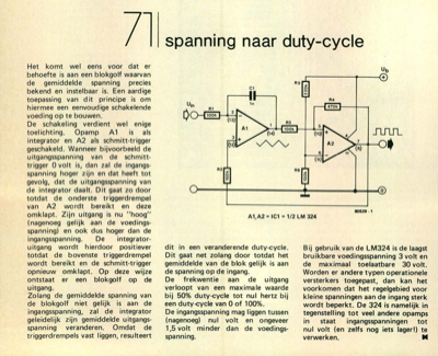 spanning naar duty-cycle