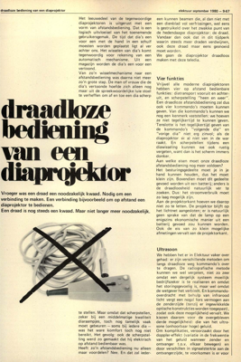 draadloze bediening van een diaprojektor