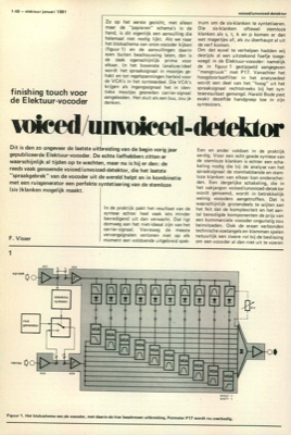 voiced/unvoiced-detektor - finishing touch voor de Elektuur-vocoder