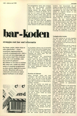 bar-koden - streepjes met bar veel informatie