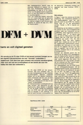 DFM + DVM - hertz en volt digitaal gemeten