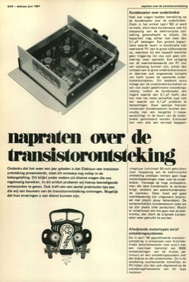 napraten over de transistorontsteking