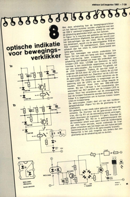 optische indikatie voor bewegingsverklikker