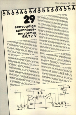eenvoudige spanningsomvormer 6 V / 12 V