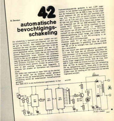 automatische bevochtigingsschakeling