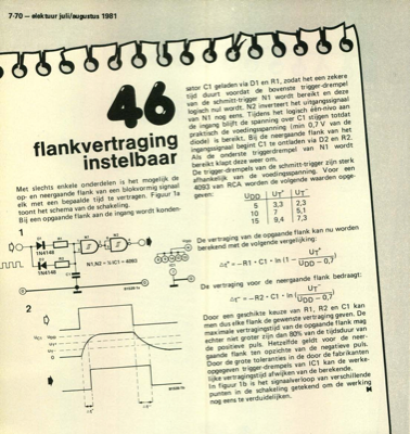 flankvertraging instelbaar