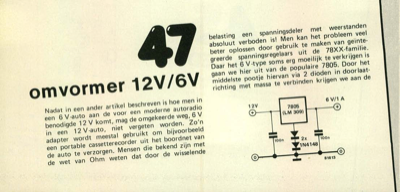 omvormer 12 V / 6 V