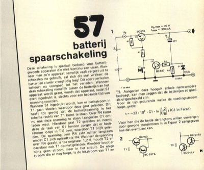 batterij spaarschakeling