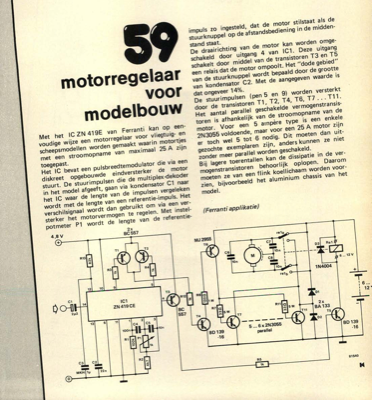 motorregelaar voor modelbouw