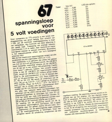 spanningsloep voor 5 volt voedingen