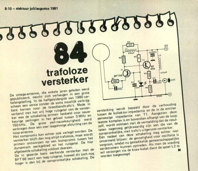 trafoloze versterker