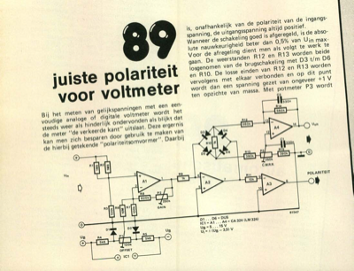 juiste polariteit voor voltmeter