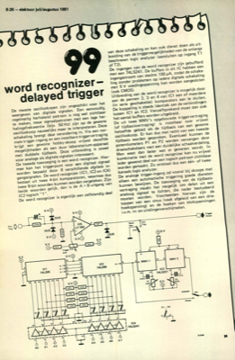 word recognizer-delayed trigger