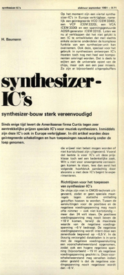 synthesizer-IC's (1) - synthesizer-bouw sterk vereenvoudigd