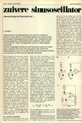 zuivere sinusoscillator - vervorming nul komma nul…