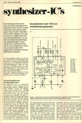synthesizer-IC's (2) - bouwstenen voor VCA en omhullende-generator