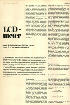 LCD-meter - veelzijdig bruikbare digitale meter voor o.a. de termobarometer