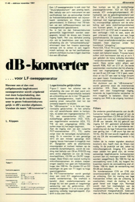 dB-konverter - …voor LF-sweepgenerator