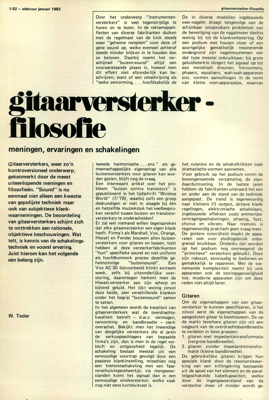 gitaarversterker-filosofie - meningen, ervaringen en schakelingen