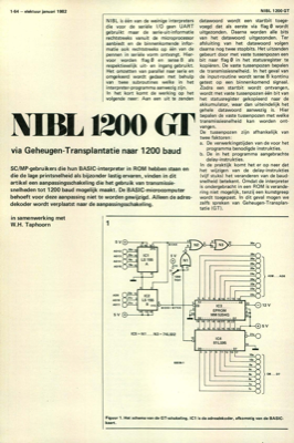 NIBL 1200 GT - via Geheugen-Transplantatie naar 1200 baud