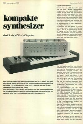 kompakte synthesizer (3) - de VCF + VCA print