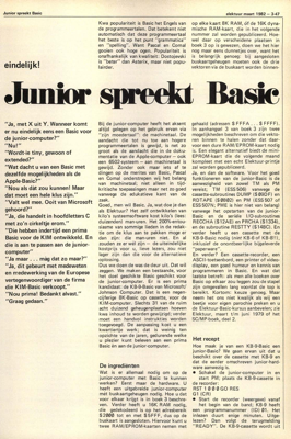 Junior spreekt BASIC - eindelijk!