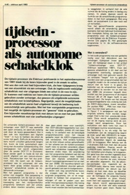 tijdseinprocessor als autonome schakelklok