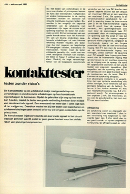 kontakttester - testen zonder risico's