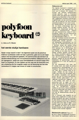 polyfoon keyboard (2) - het eerste stukje hardware