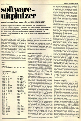 software-uitpluizer - een disassembler voor de junior-computer