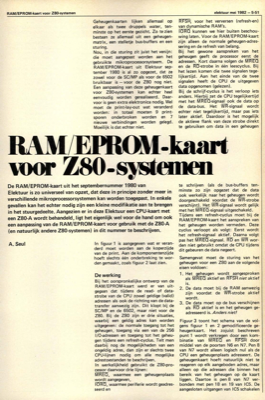 RAM/EPROM-kaart voor Z80-systemen