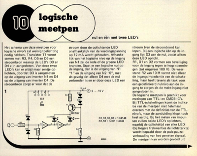 logische meetpen - nul en één met twee LED's