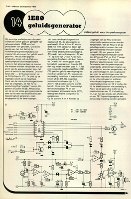 1E8Ø geluidsgenerator - instant geluid voor de speelcomputer