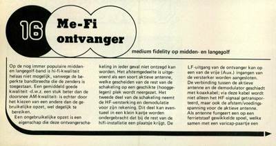 Me-Fi ontvanger - medium fidelity op midden- en langegolf