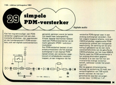 simpele PDM-versterker - digitale audio