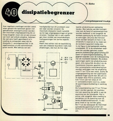 dissipatiebegrenzer - energiebesparende truukje