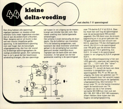 kleine delta-voeding - met slechts 1 V spanningsval