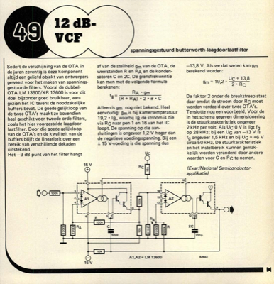 12dB-VCF - spanningsgestuurd butterworth-laagdoorlaatfilter