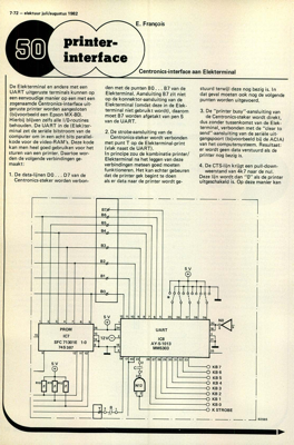 printer-interface - Centronics-interface aan Elekterminal